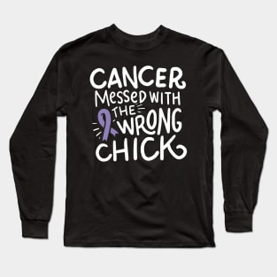 Cancer Survivor Fighter Chemo Lavender Ribbon Long Sleeve T-Shirt